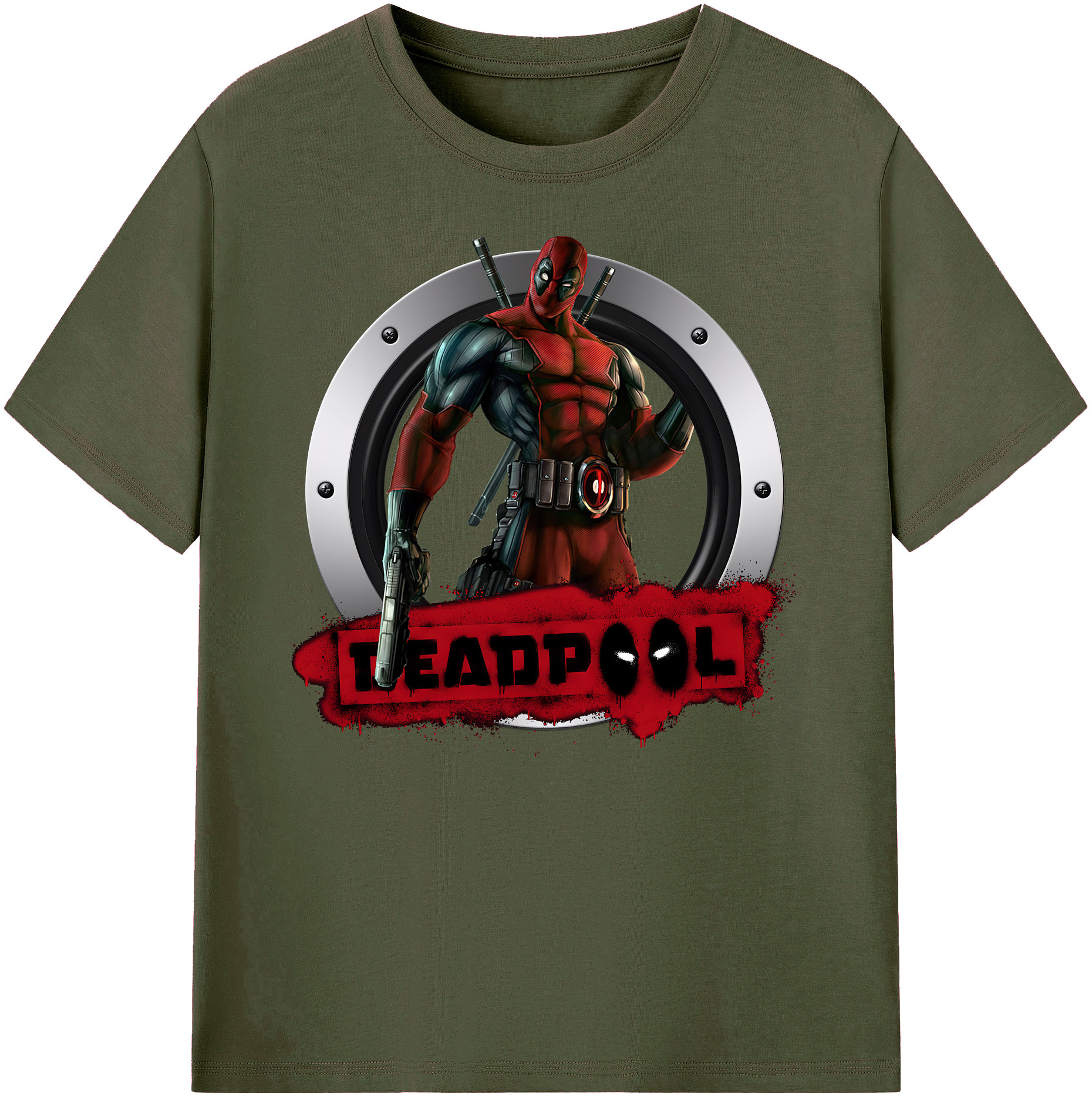 （画像用） Deadpool デッドプール 綿100％ メンズ半袖Tシャツ｜肌触りやわらか＆通気性